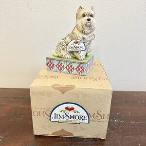 Jim Shore Heartwood Creek 2007 “Winston” Scottie Westie Folk Art Decor